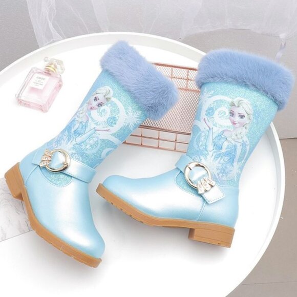 Disney Girls Heeled Elsa Winter Boots